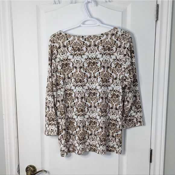 Classic editions Barocco boho damask knit shirt Large @F1 - Picture 10 of 11